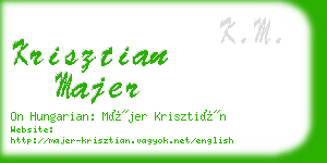 krisztian majer business card